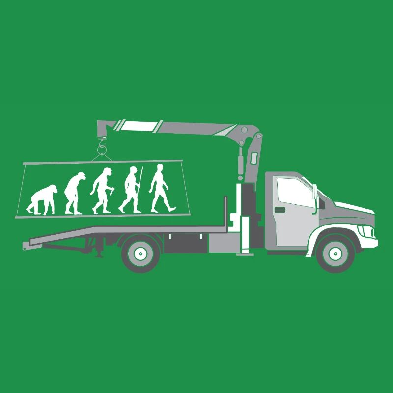 Tow Truck Evolution Silhouette Minimalist