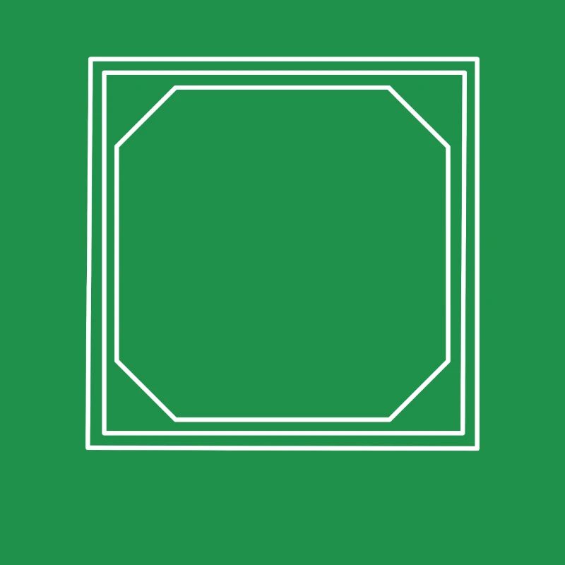 White Frame Square Decoration