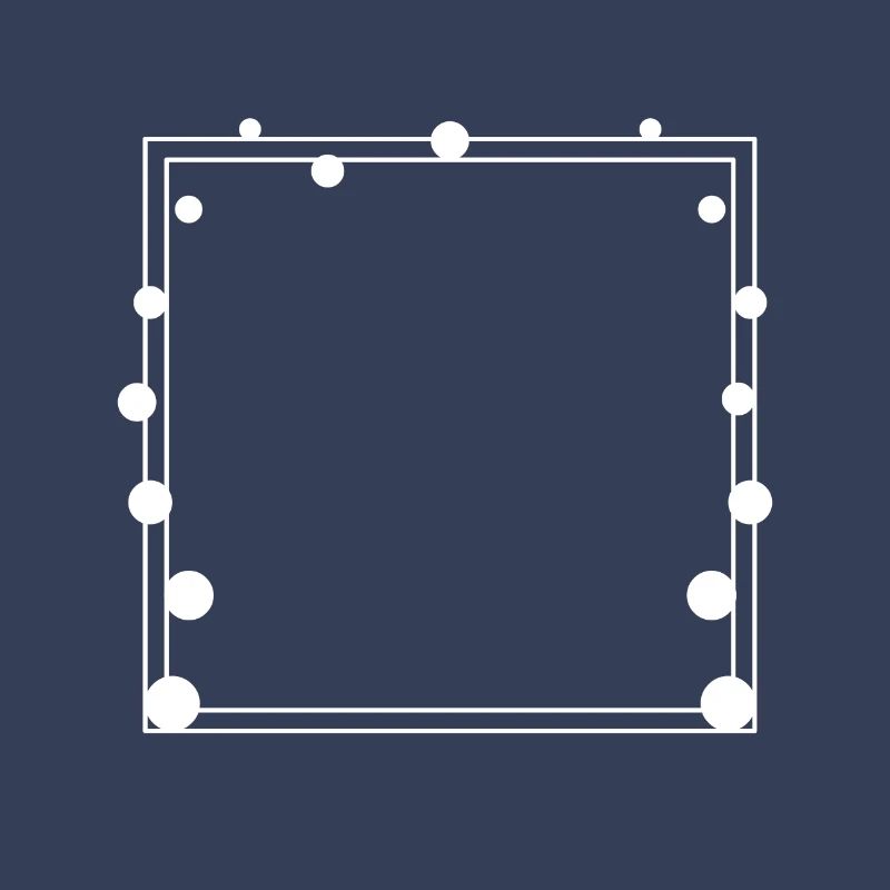 Dotted frame Square white