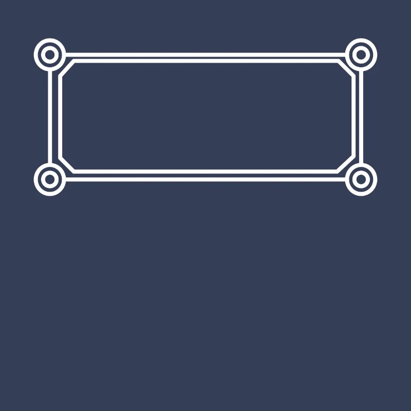 Rectangle with circles frame in white