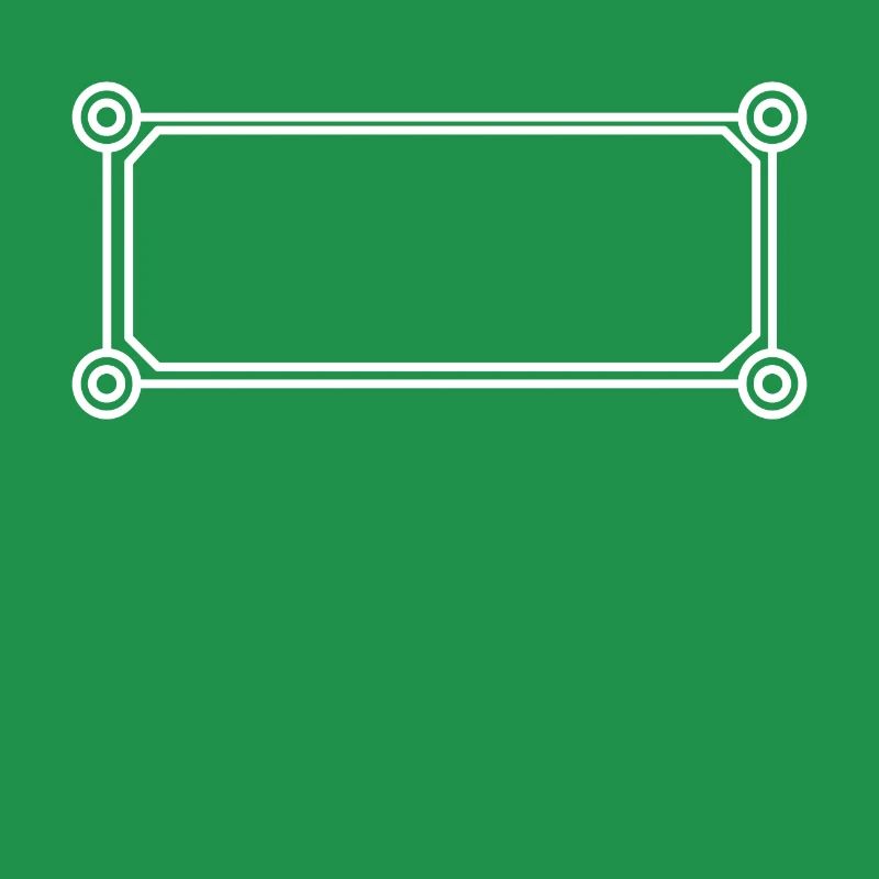 Rectangle with circles frame in white