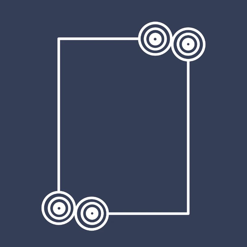 Elongated white frame basic text