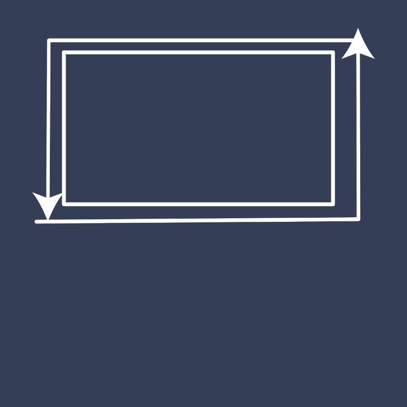 White Arrow Frame Rectangular