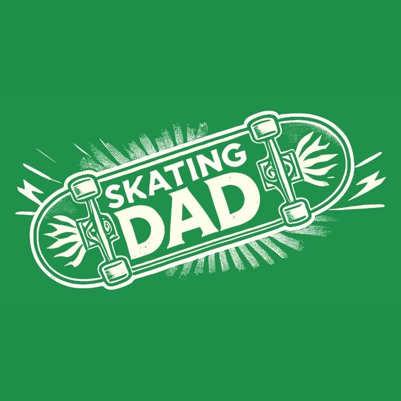 Schlittschuhlaufender Vater