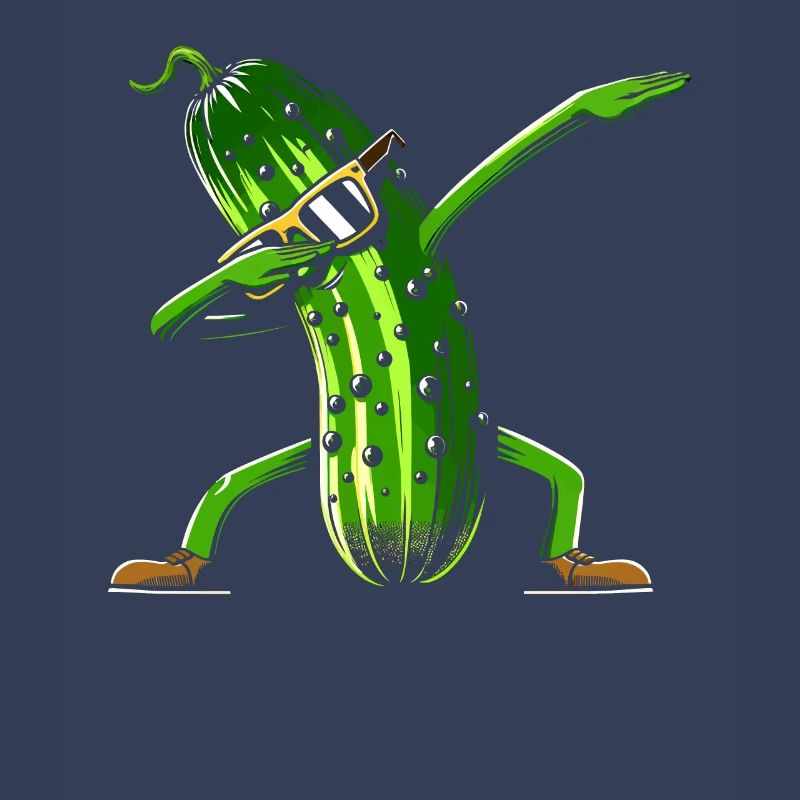 Drôle de concombre dabbing cornichon concombre amateur de concombre