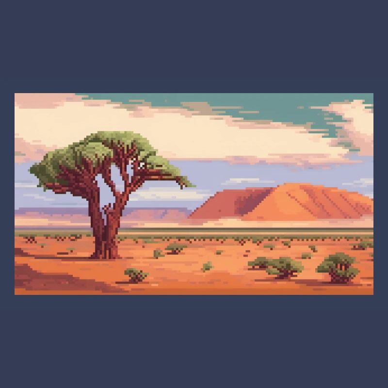 Sossusvlei, Namibia - Pixel Art