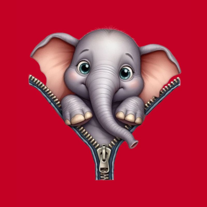 Eléphant avec fermeture éclair