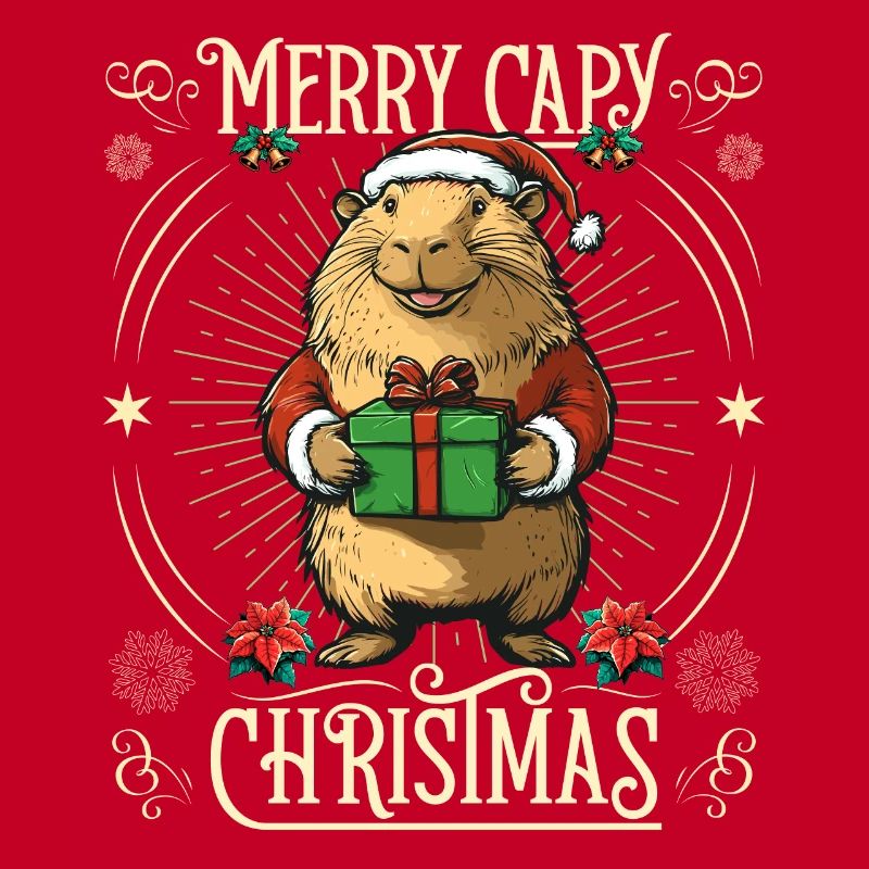 Frohe Weihnachten Capy Weihnachtspullover