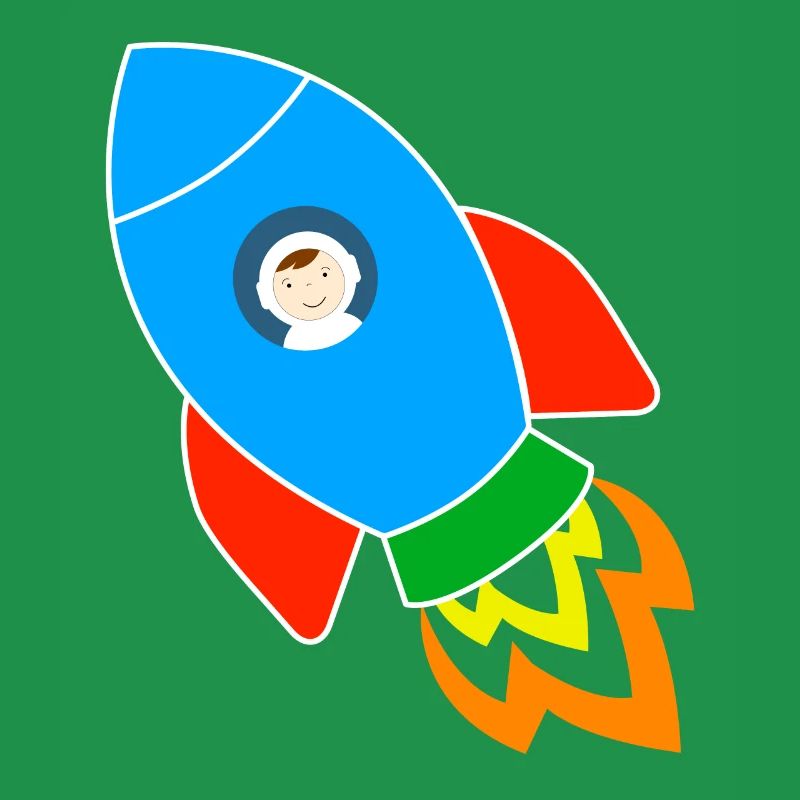 Fusée avec astronaute