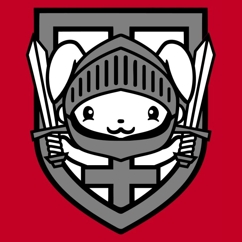Rabbit Knight Sword Shield Armor Helmet Castle Hero