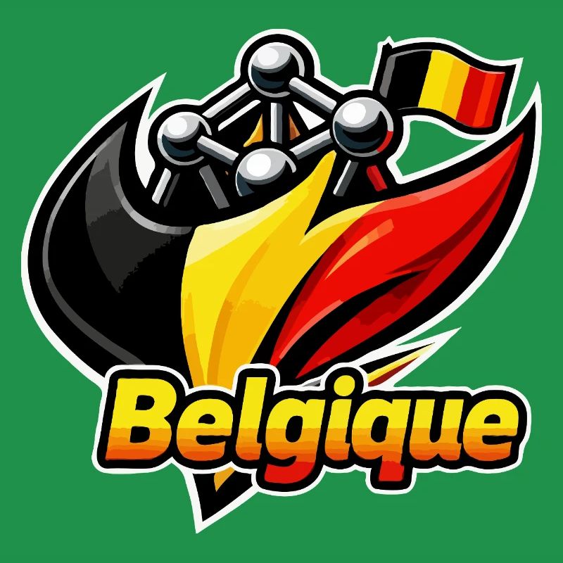 Drapeau et Electron de la Belgique