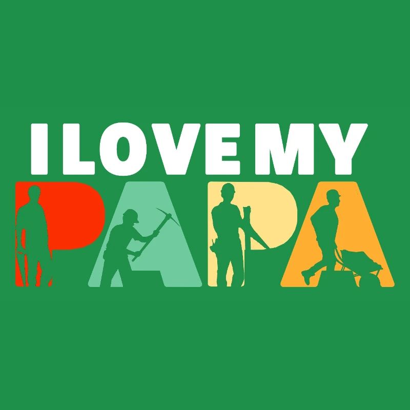 Construction Laborer Papa Tradesman Builder Art