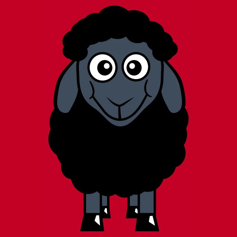 Black Sheep Small Cute Cute Lamb Cool Comic
