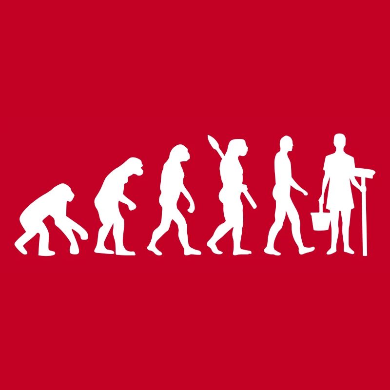 Evolution Cleaning lady