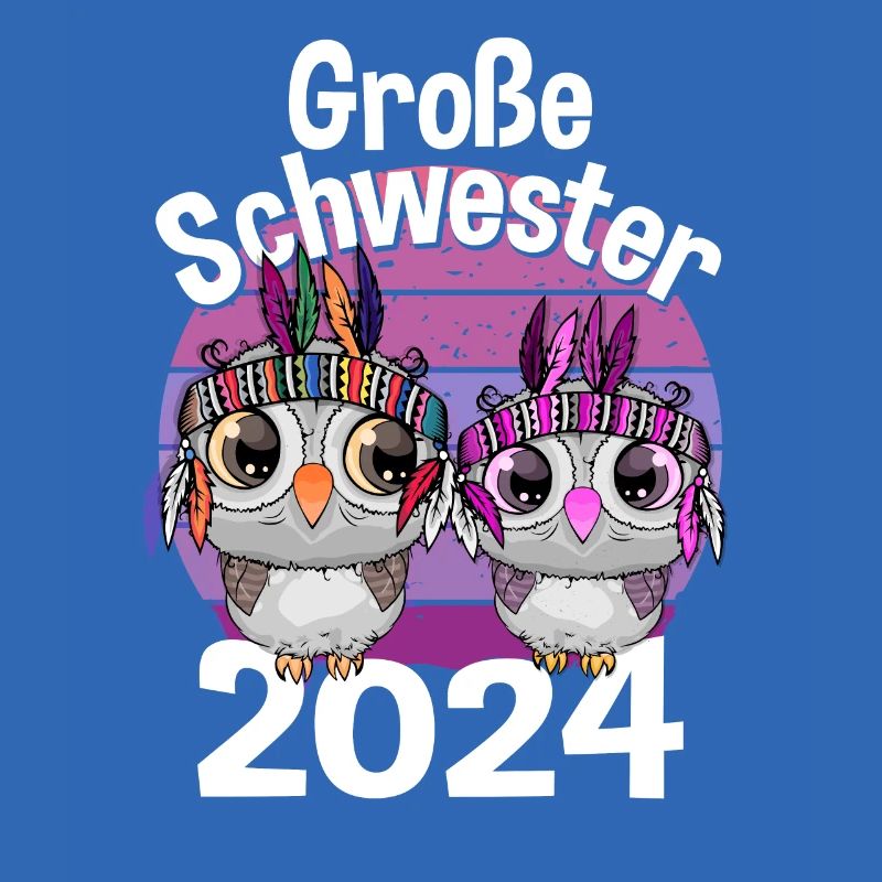 Mädchen Kinder Große Schwester 2024 Eulen Eule