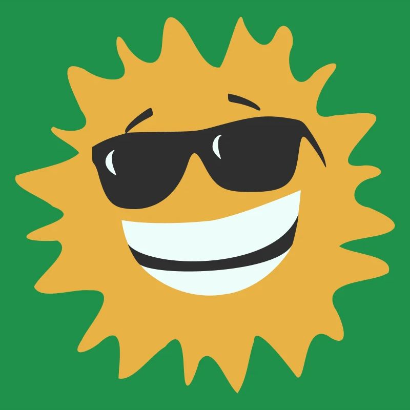 Sunburst Smiling with Sunglasses