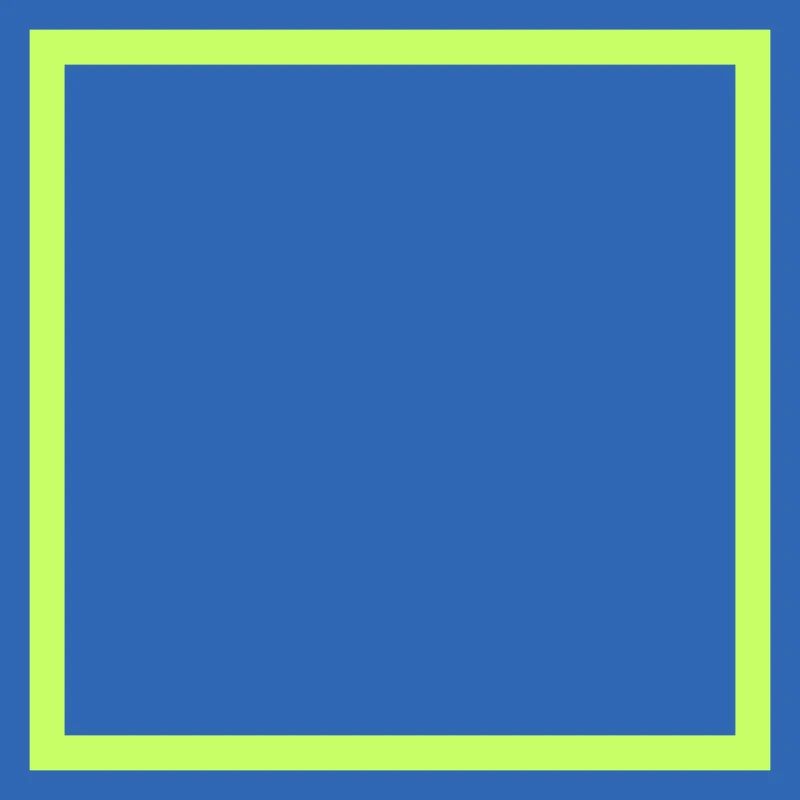 Black square with neon frame