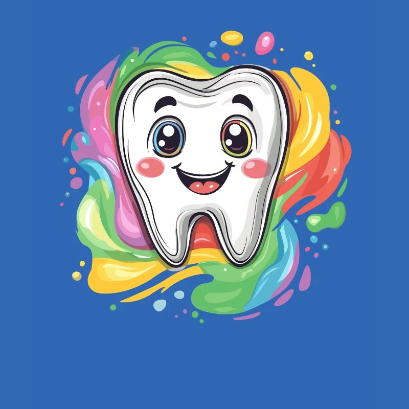 Une éclaboussure de couleur joyeuse pour les dents
