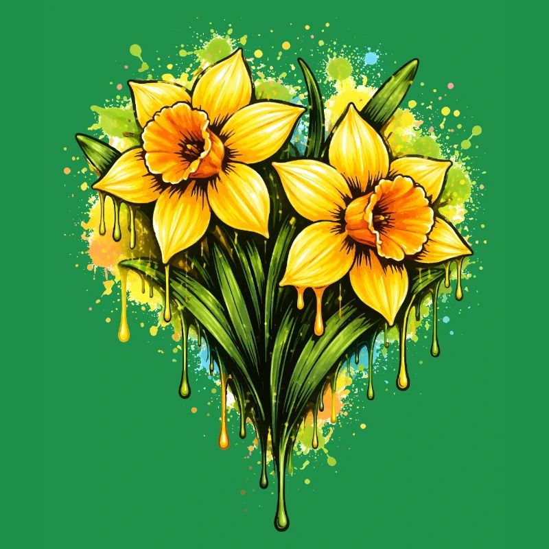 Jonquilles dans le style graffiti