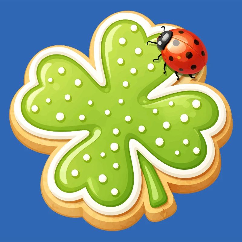 Biscuit trèfle avec Ladybug