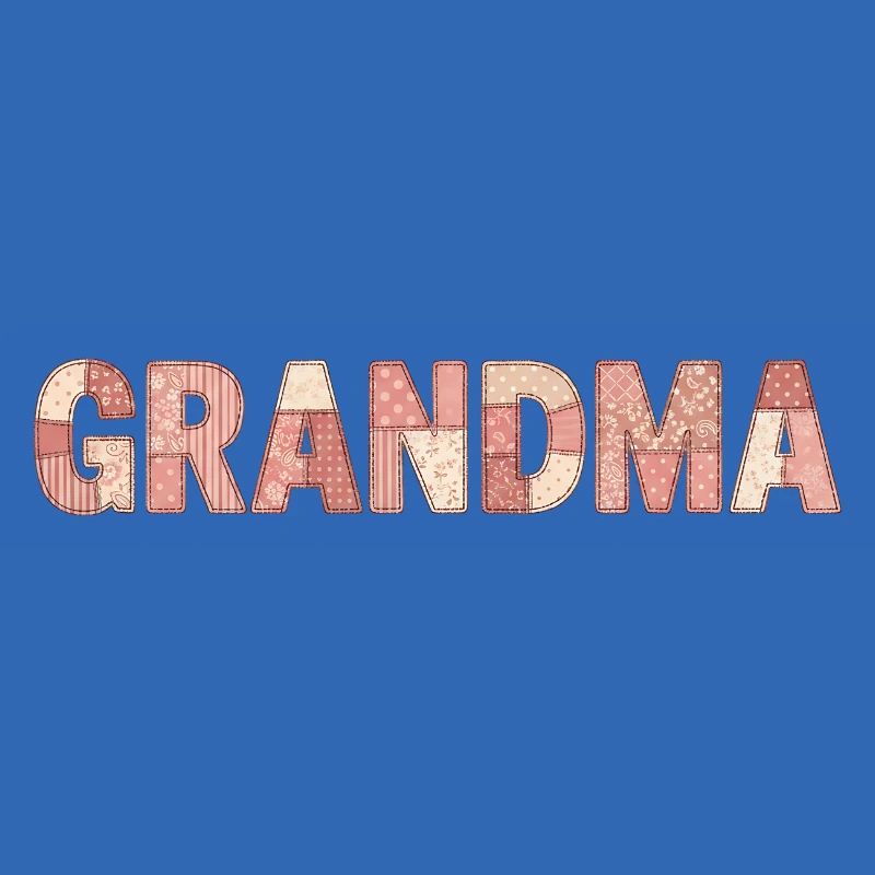 Grandma Patchwork Blumen Muster Geschenk