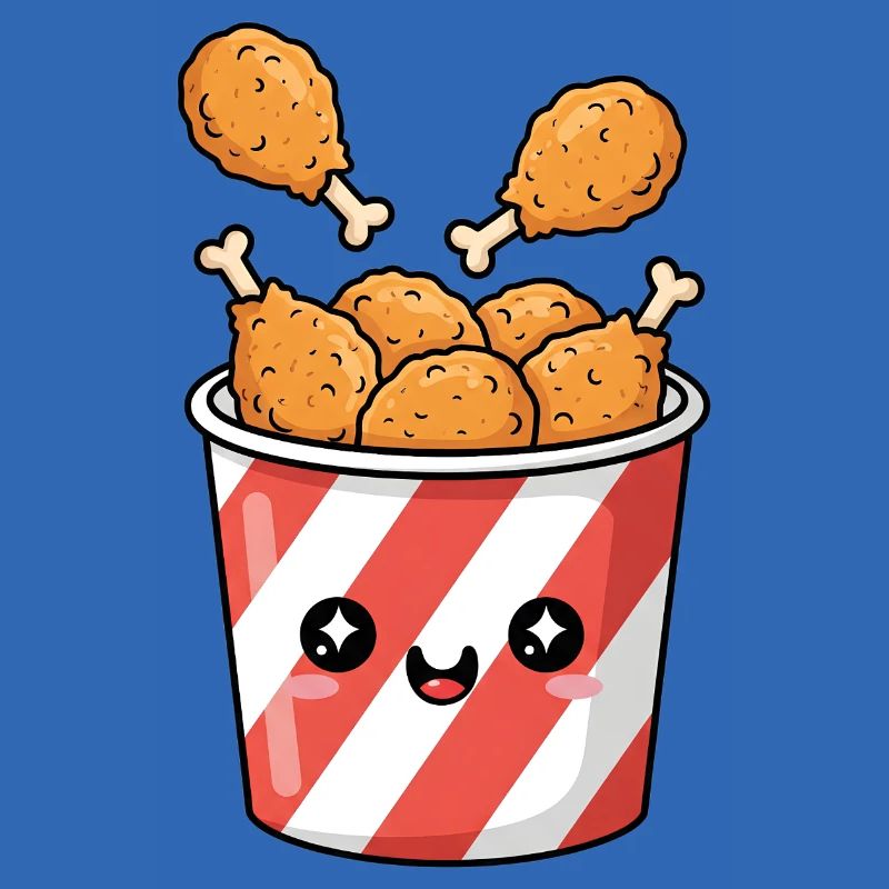 Kawaii-Brathähnchen-Eimer