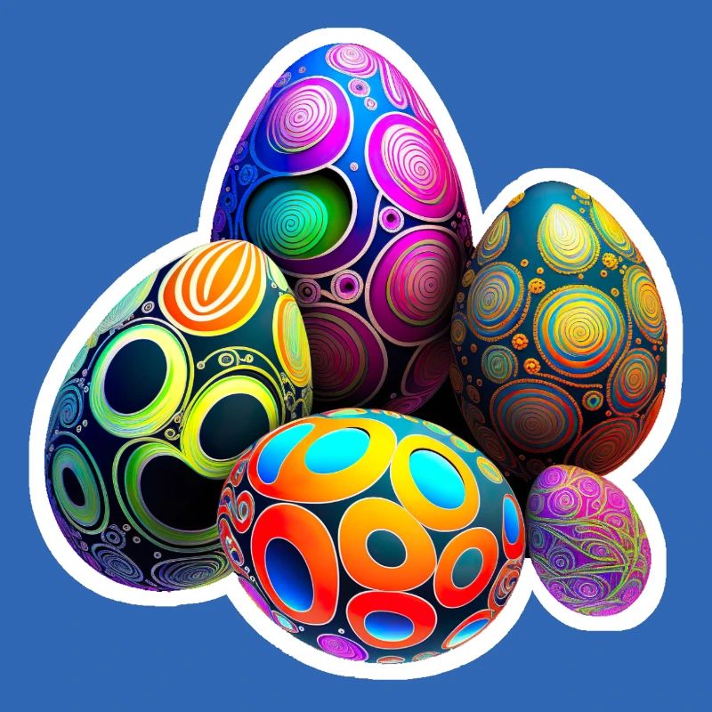 Psychedelic Easter Egg Party Easter Eggs Colorful