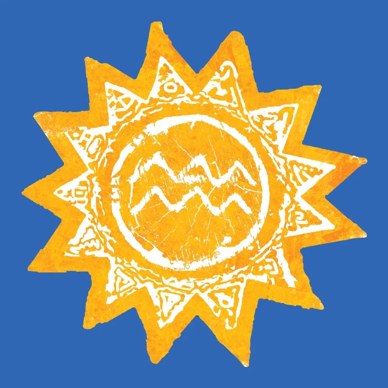 Design abstrait du soleil dans les tons de jaune de Majorque