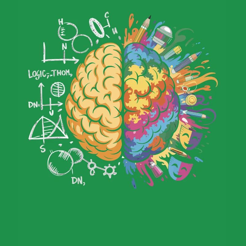 Creative brain color explosion