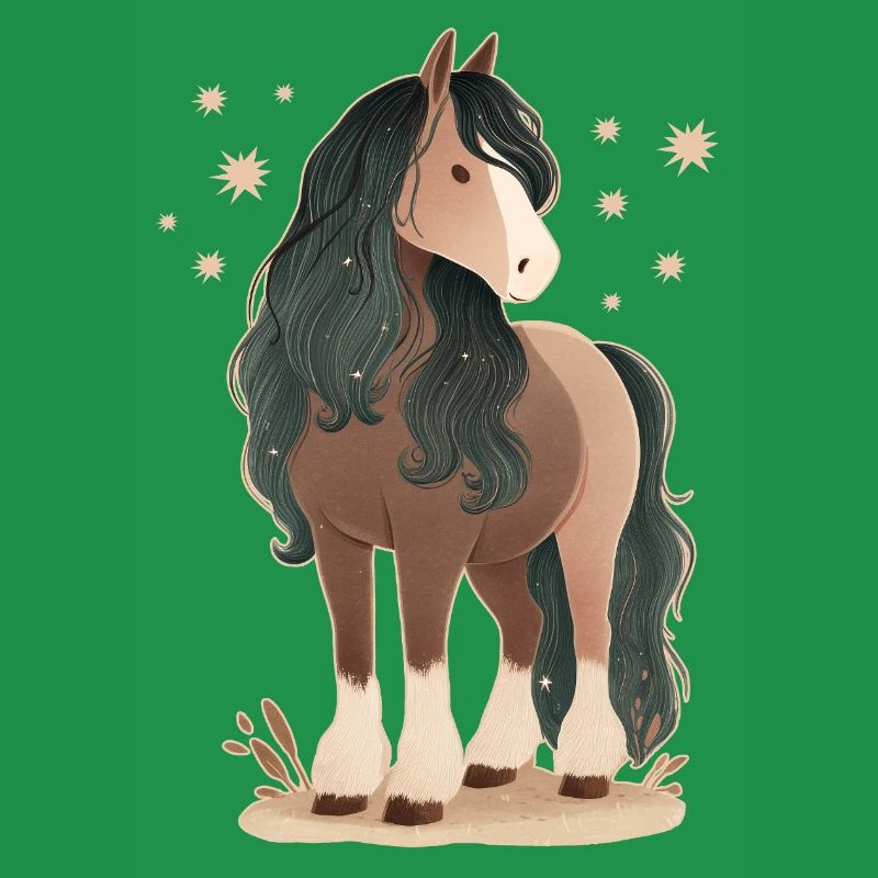 Pferd mit Sternen