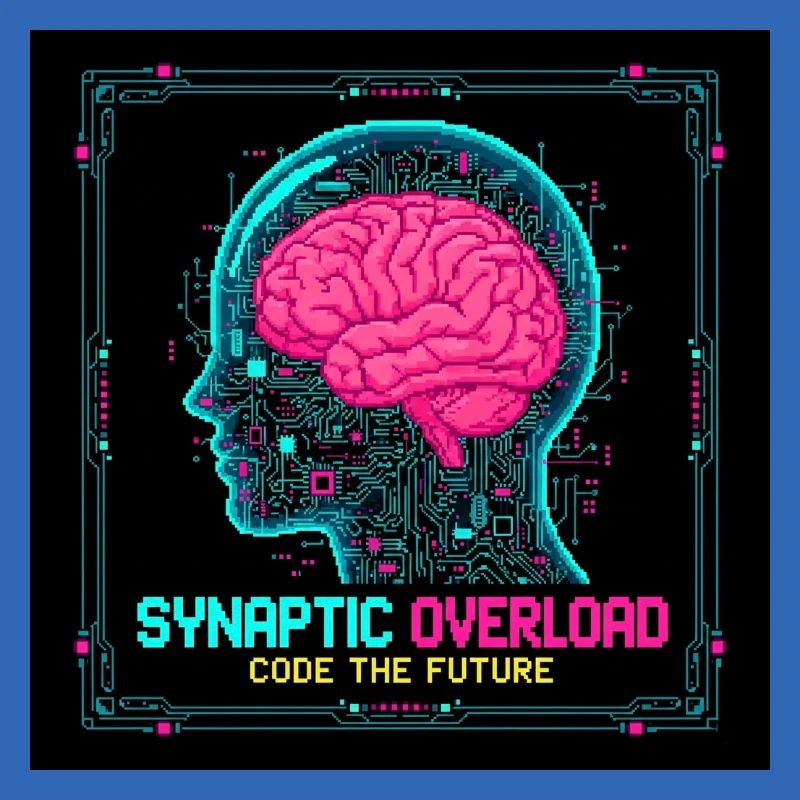 Synaptic Overload Neon Brain