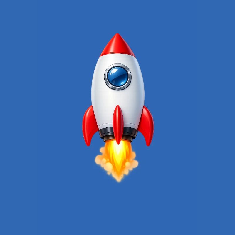 Fröhliche Rakete Retro-Design