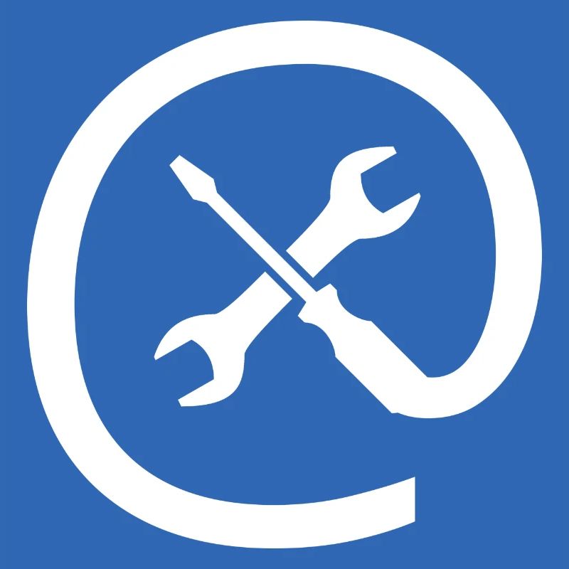 Computer Service Icon (white)