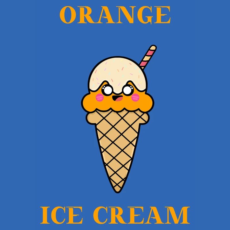 Orange Ice cream Geschenkidee Eis Eiscreme süß