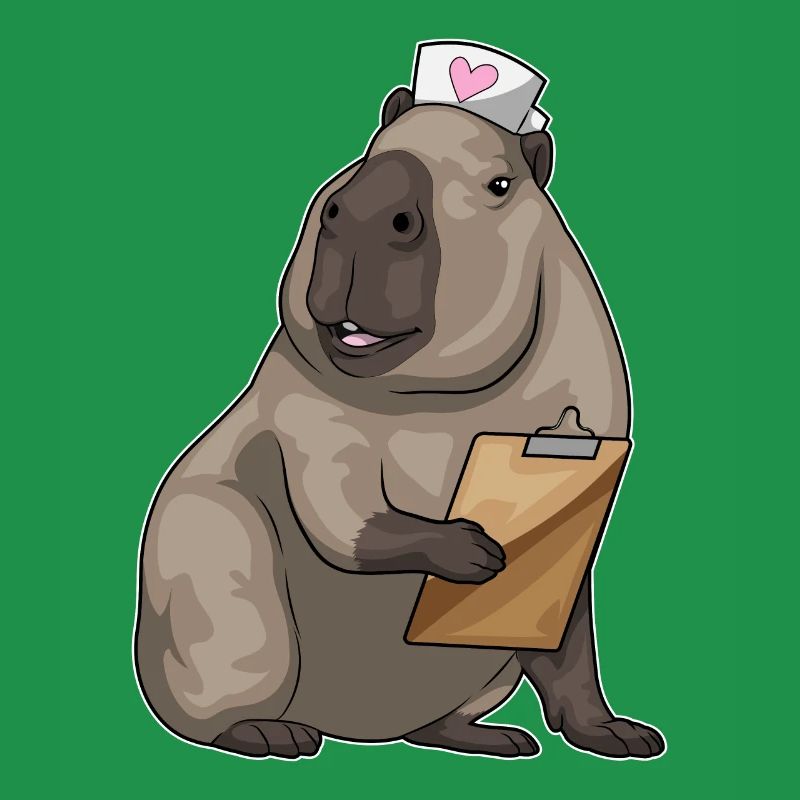 Capybara infirmière bloc-notes