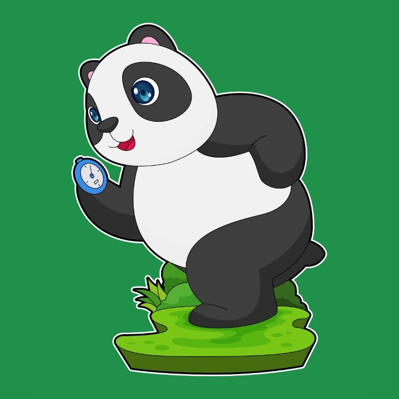Panda Jogger Stopwatch Jogging