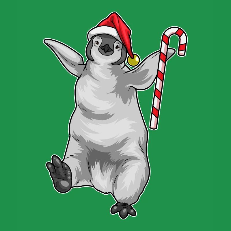 Penguin Christmas Candy Cane