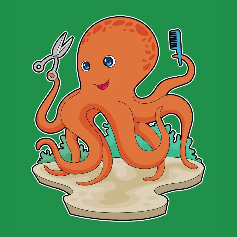 Octopus Coiffeur Ciseaux