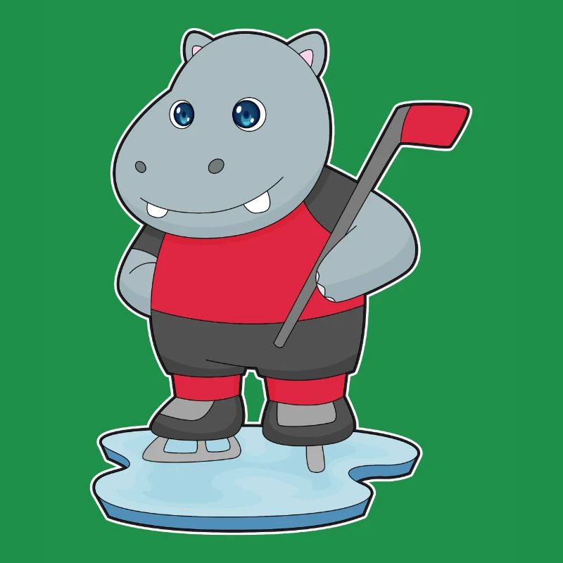 Nilpferd Eishockey Eishockeyschläger