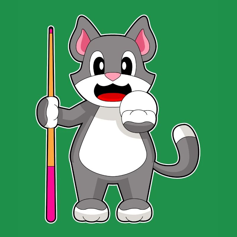 Queue de billard pour chat