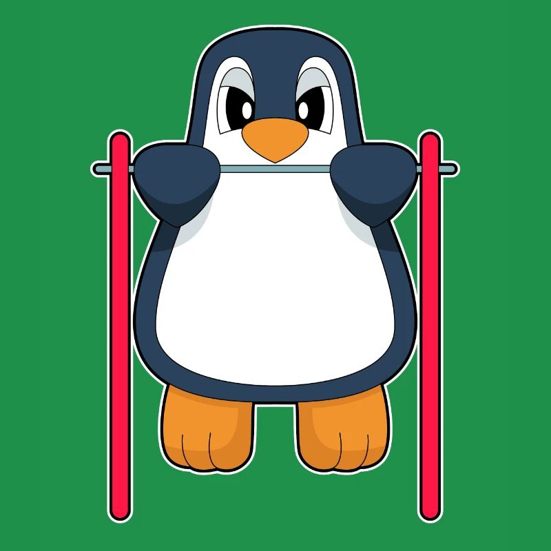 Penguin Bodybuilder Pull-ups
