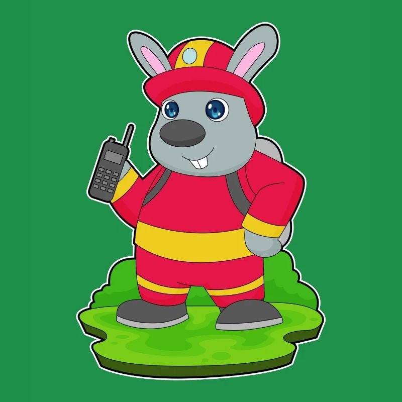 Rabbit Firefighter Fire Brigade