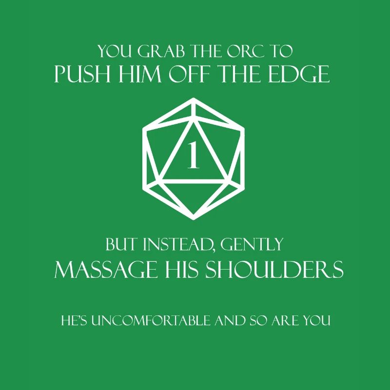 Role Playing Board Game Orc Massage Cube D20