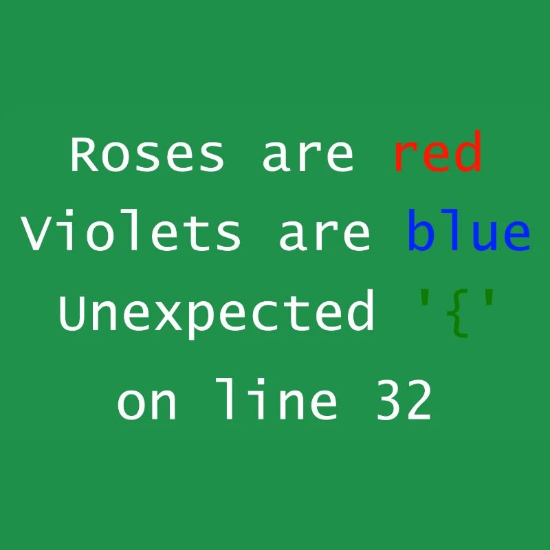 Unexpected on line | Programmierer Informatiker