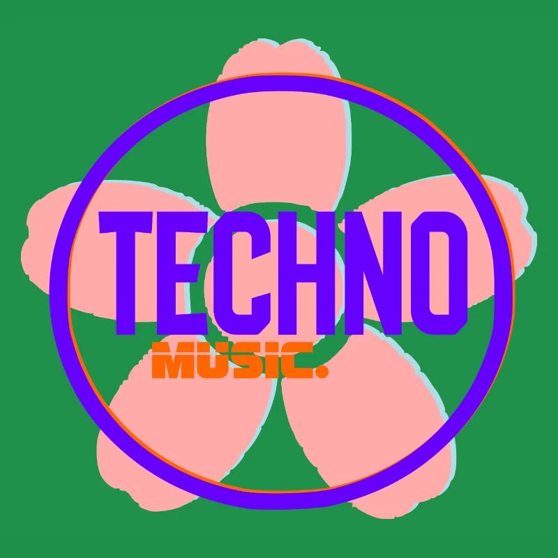 Logo néon Techno Circle