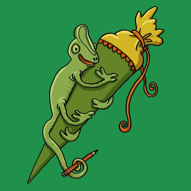 Cône d’école caméléon