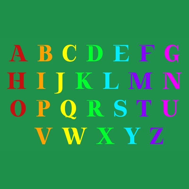 ABC Alphabet Gift Idea Rainbow Elementary School