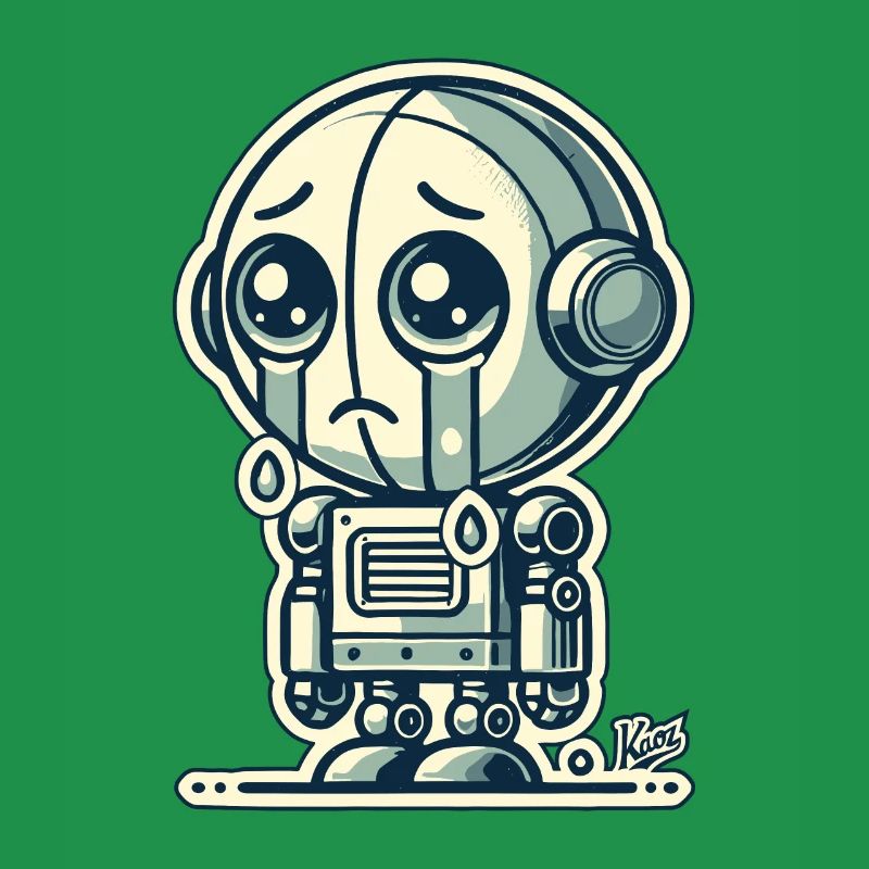 Alles wird gut, kleiner trauriger Roboter