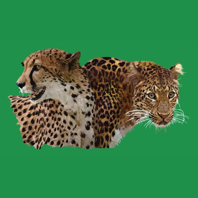 Léopard et guépard