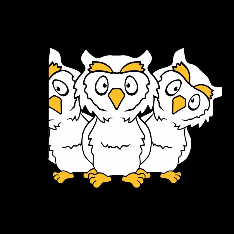3 Eulen Team Freunde Party Crew drei Brüder Truppe